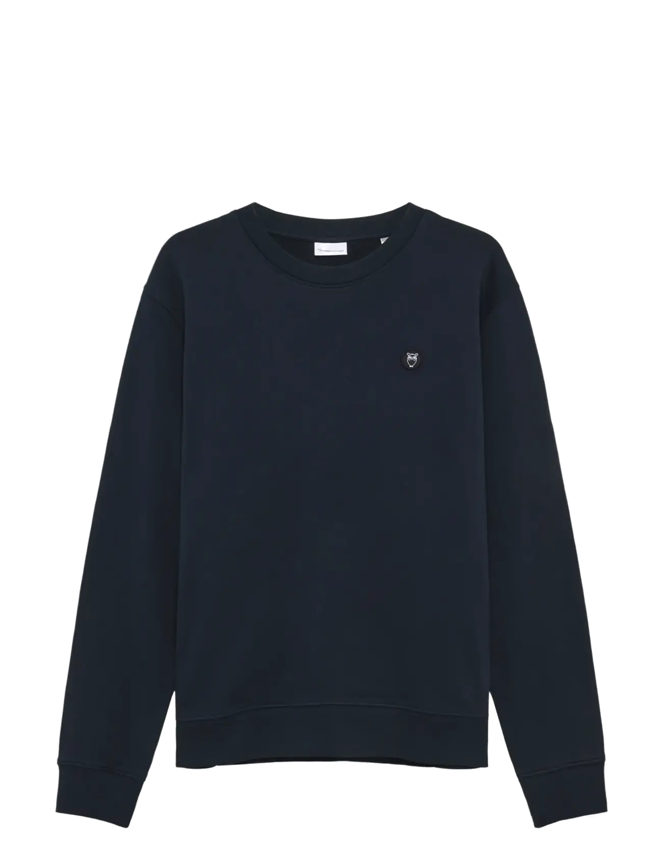 Knowledge Cotton Apparel - Badge core crew neck - total eclipse - 1