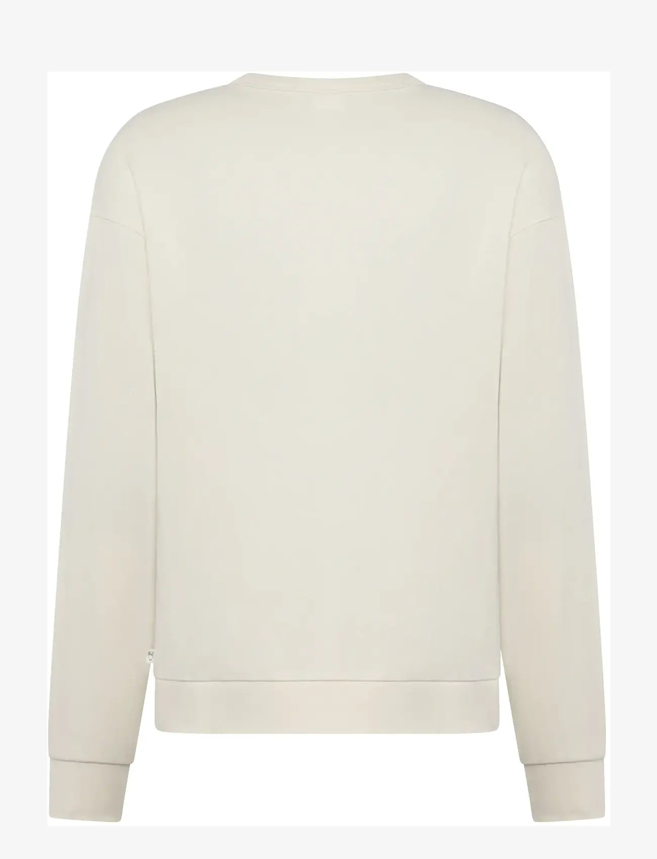 Knowledge Cotton Apparel - Relaxed printed crew neck - dressipluusid - egret - 2