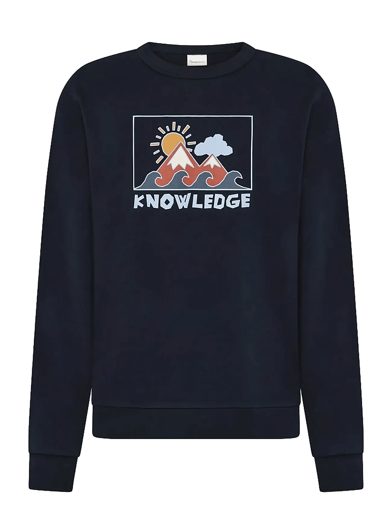 Knowledge Cotton Apparel - Relaxed printed crew neck - nach anlass kaufen - night sky - 0