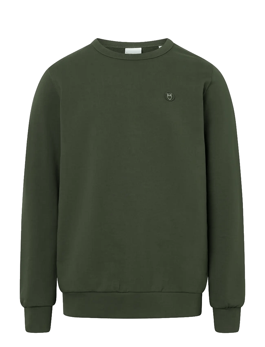 Knowledge Cotton Apparel - Basic badge sweat - GOTS/Vegan - sweatshirts - forrest night - 1