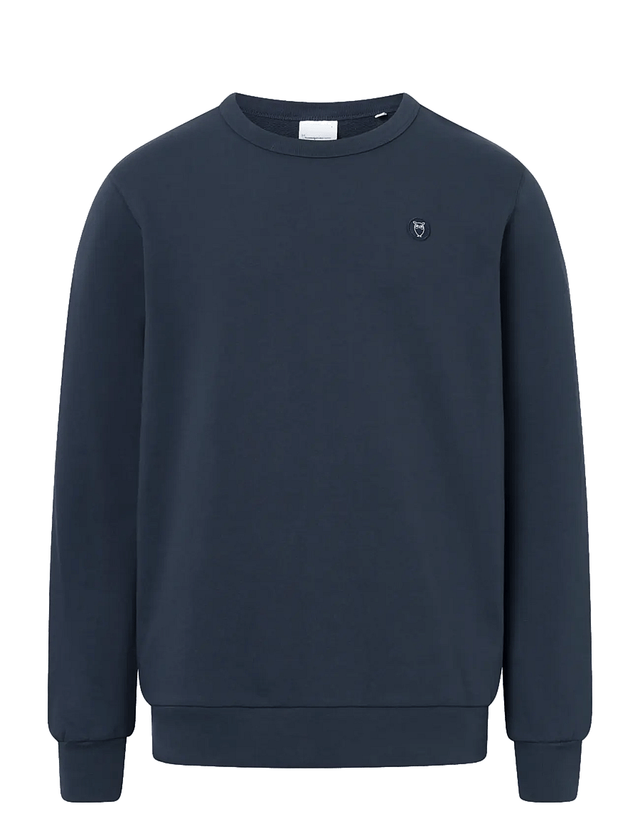 Knowledge Cotton Apparel - Basic badge sweat - GOTS/Vegan - sweatshirts - total eclipse - 1
