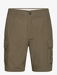 Knowledge Cotton Apparel - FIG loose cargo poplin shorts - GOT - cargo shorts - burned olive - 1