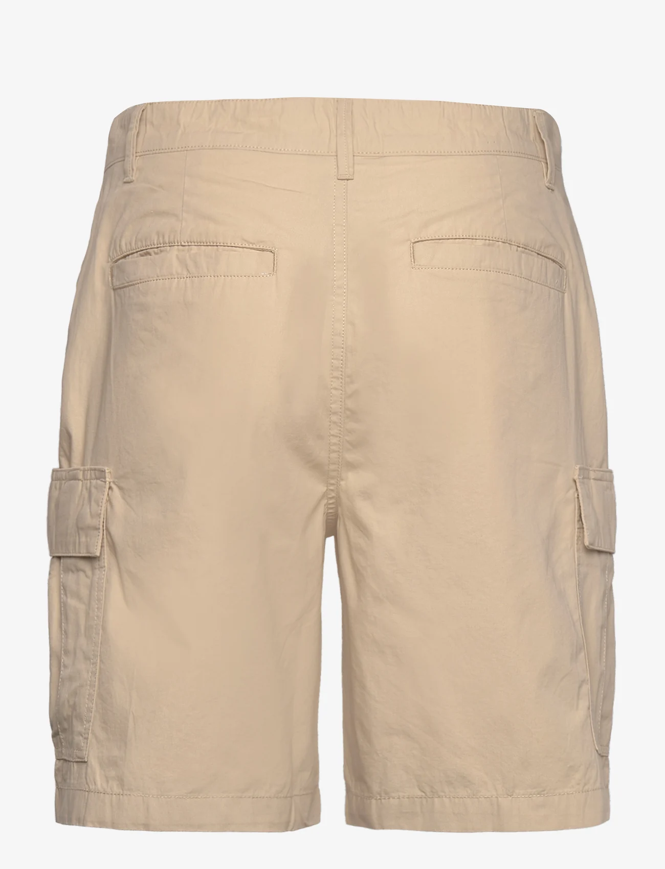 Knowledge Cotton Apparel - FIG loose cargo poplin shorts - GOT - cargo stila šorti - light feather gray - 1