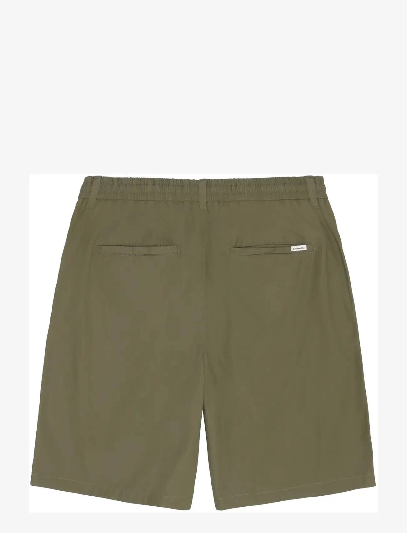 Knowledge Cotton Apparel - Fig comfort poplin shorts - casual shorts - burned olive - 2