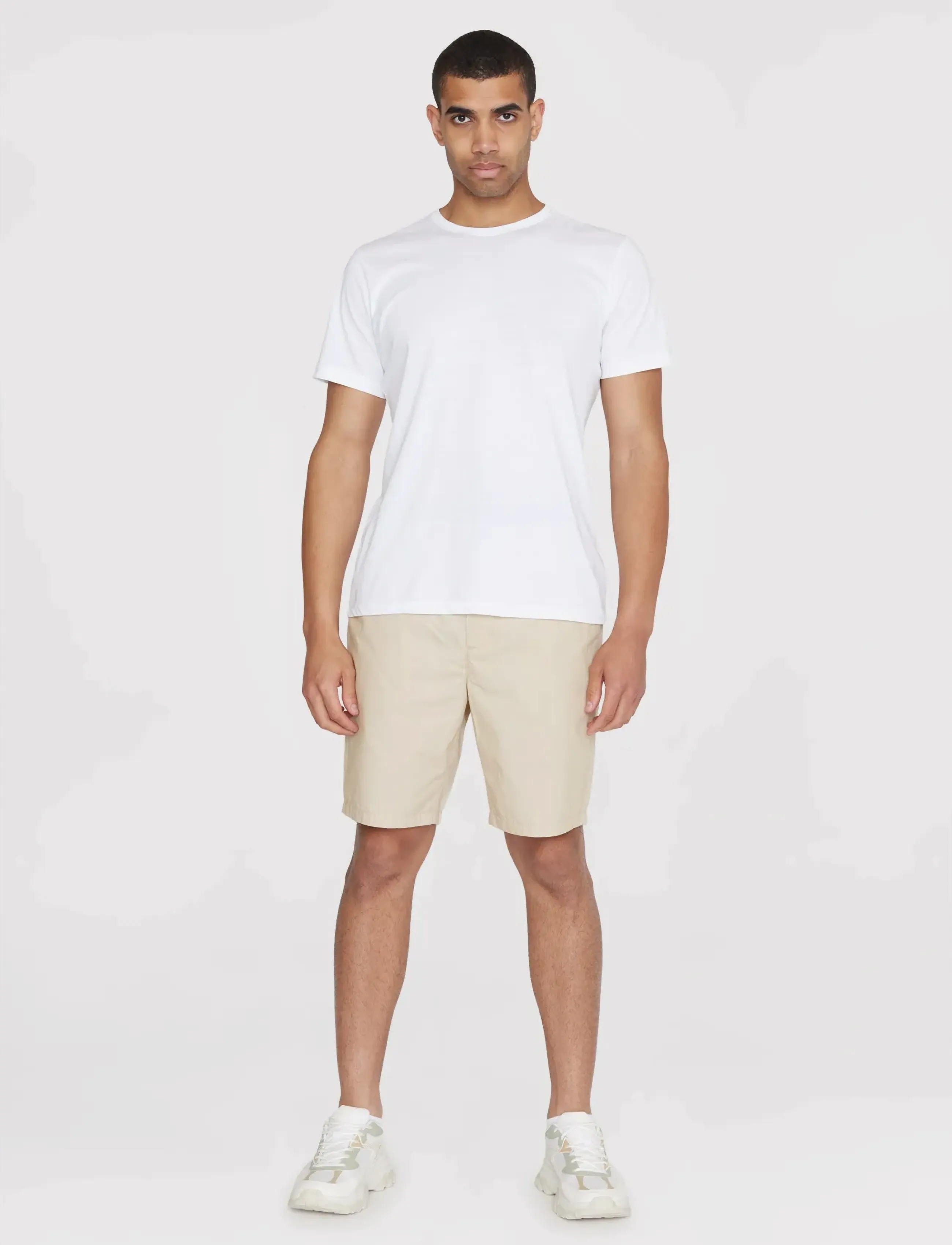Knowledge Cotton Apparel Fig Comfort Poplin Shorts, XS, Beige - Casual Männerswear