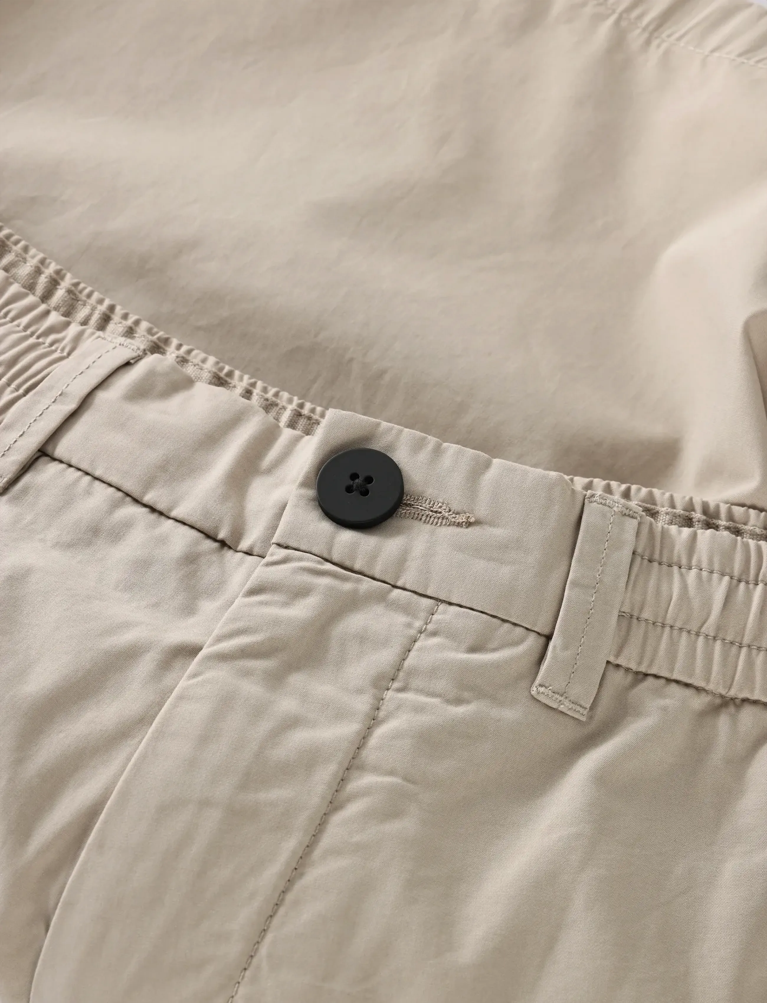 Knowledge Cotton Apparel - Fig comfort poplin shorts - casual shorts - light feather gray - 3
