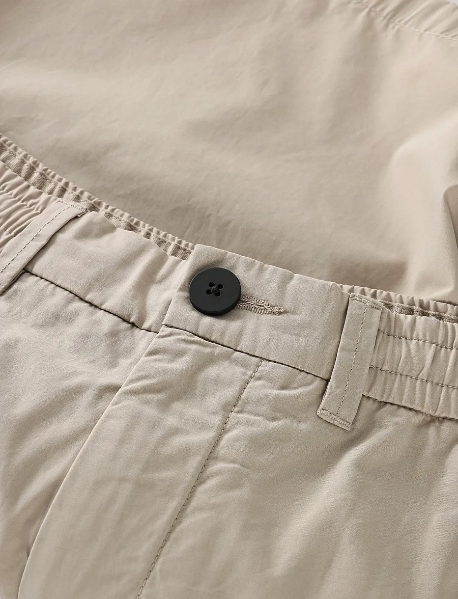Knowledge Cotton Apparel - Fig comfort poplin shorts - casual shorts - light feather gray - 3