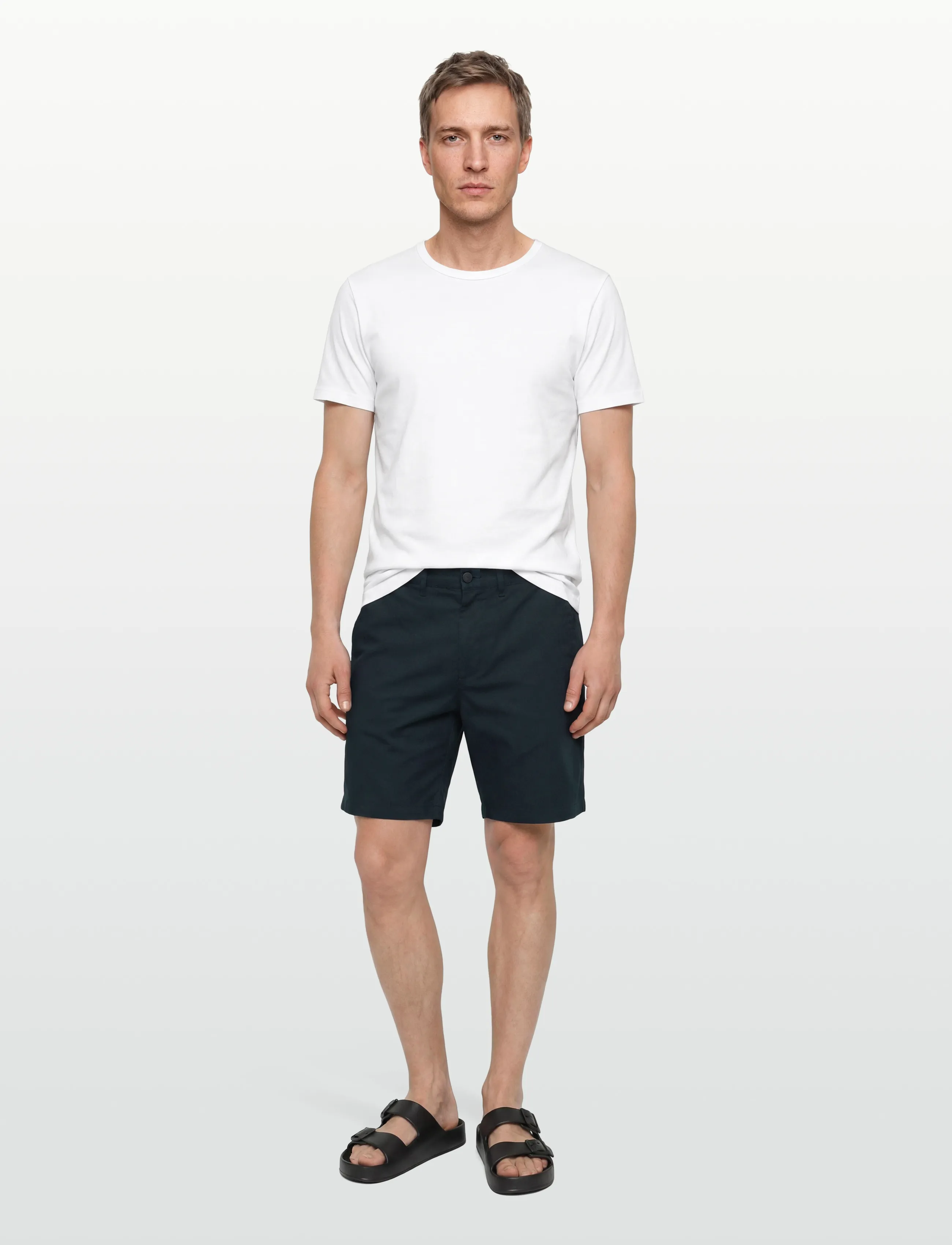 Knowledge Cotton Apparel Fig Comfort Poplin Shorts, XXL, Marineblau - Casual Männerswear