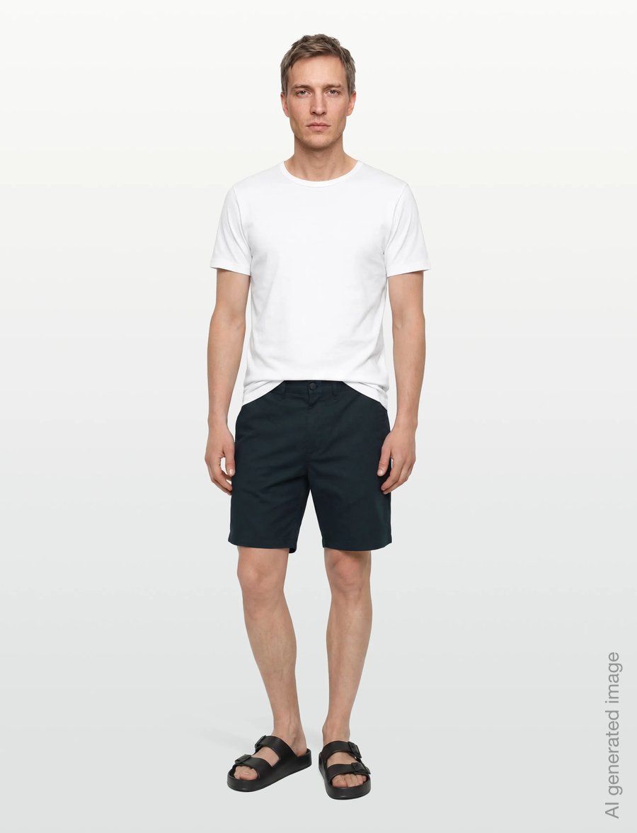 Knowledge Cotton Apparel - Fig comfort poplin shorts - freizeitshorts - total eclipse - 0