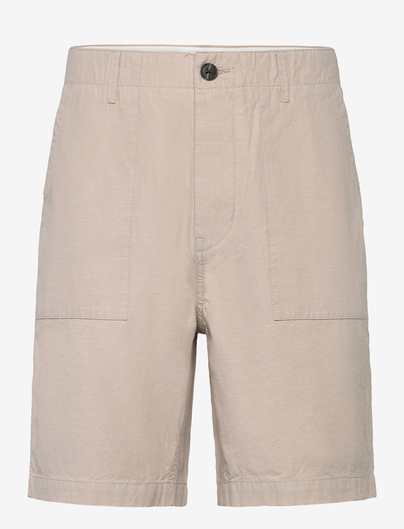 Knowledge Cotton Apparel - FLINT wide slub yarn shorts - GOTS/ - casual shorts - light feather gray - 0