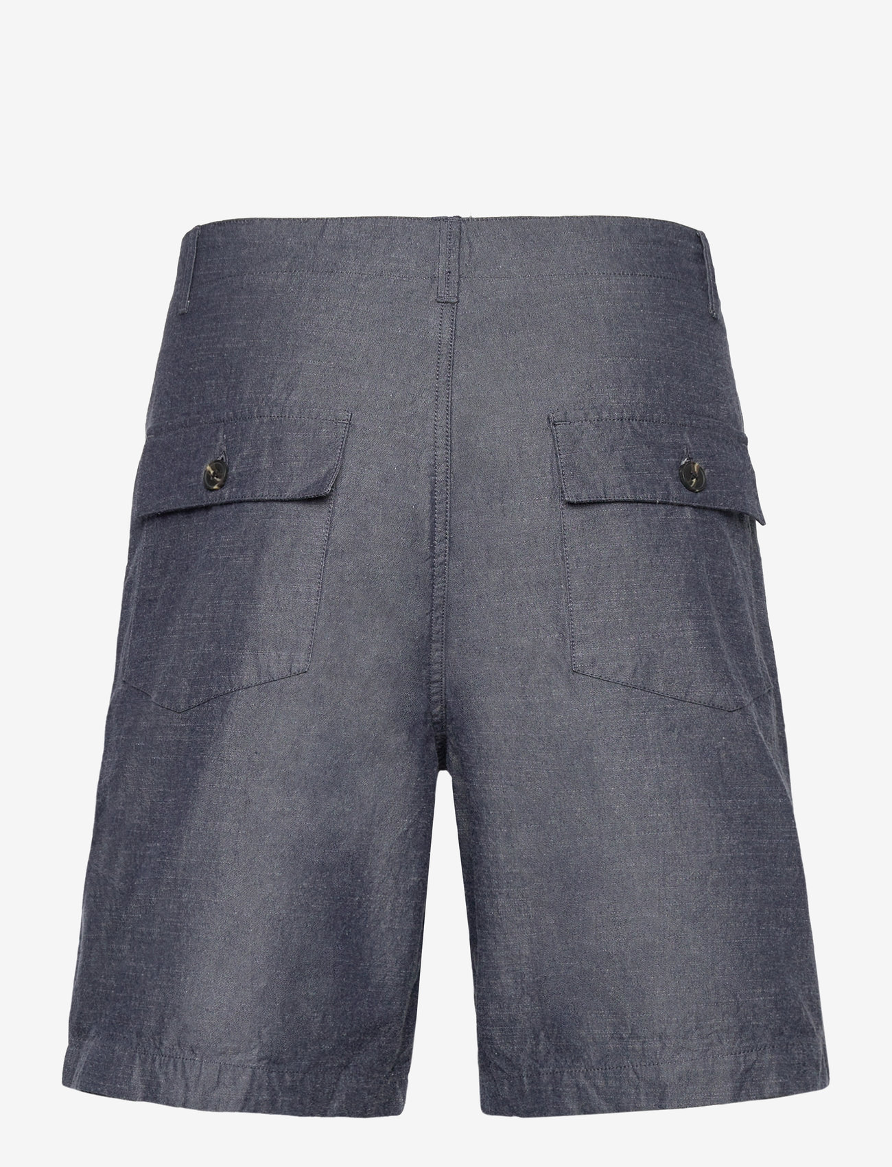 Knowledge Cotton Apparel - FLINT wide slub yarn shorts - GOTS/ - casual shorts - night sky - 1