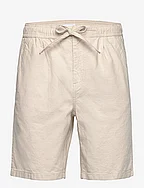 FIG loose Linen look shorts - GOTS/ - LIGHT FEATHER GRAY