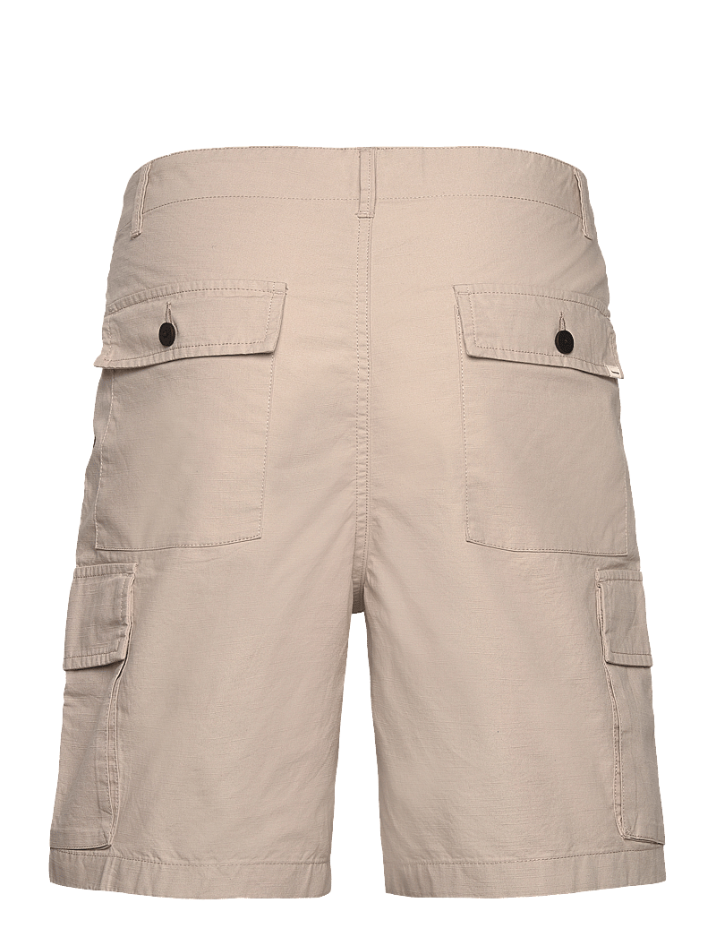 Knowledge Cotton Apparel - FLINT wide slub yarn shorts - GOTS/ - cargo shorts - light feather gray - 1