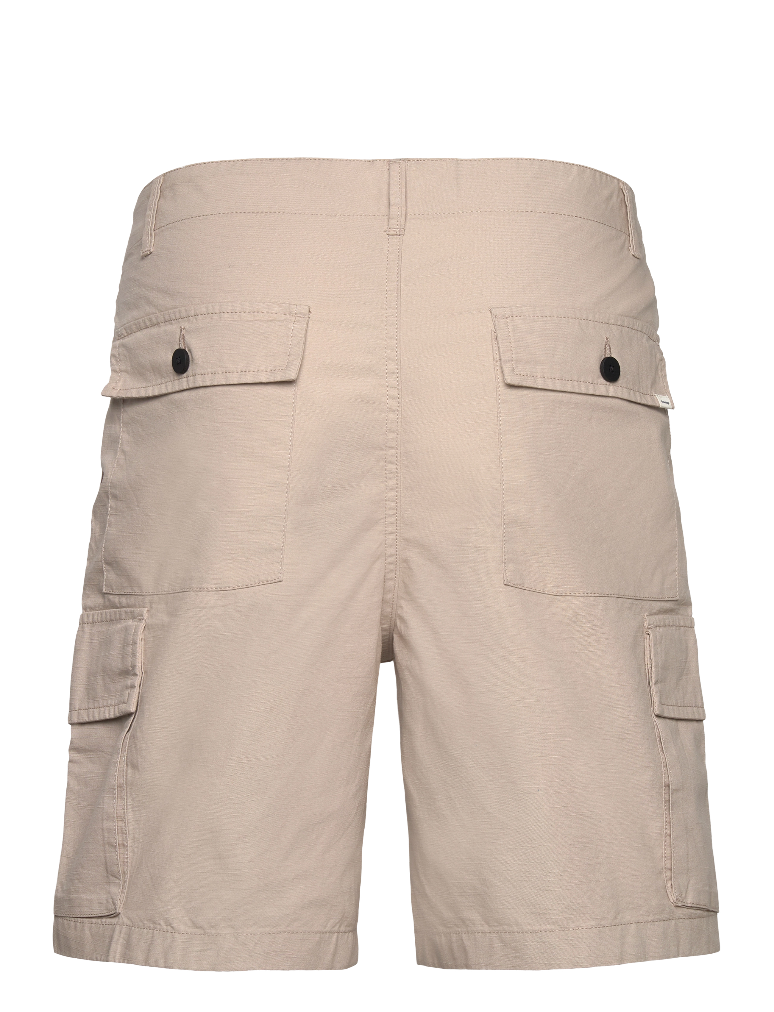 Knowledge Cotton Apparel - FLINT wide slub yarn shorts - GOTS/ - cargo shorts - light feather gray - 1