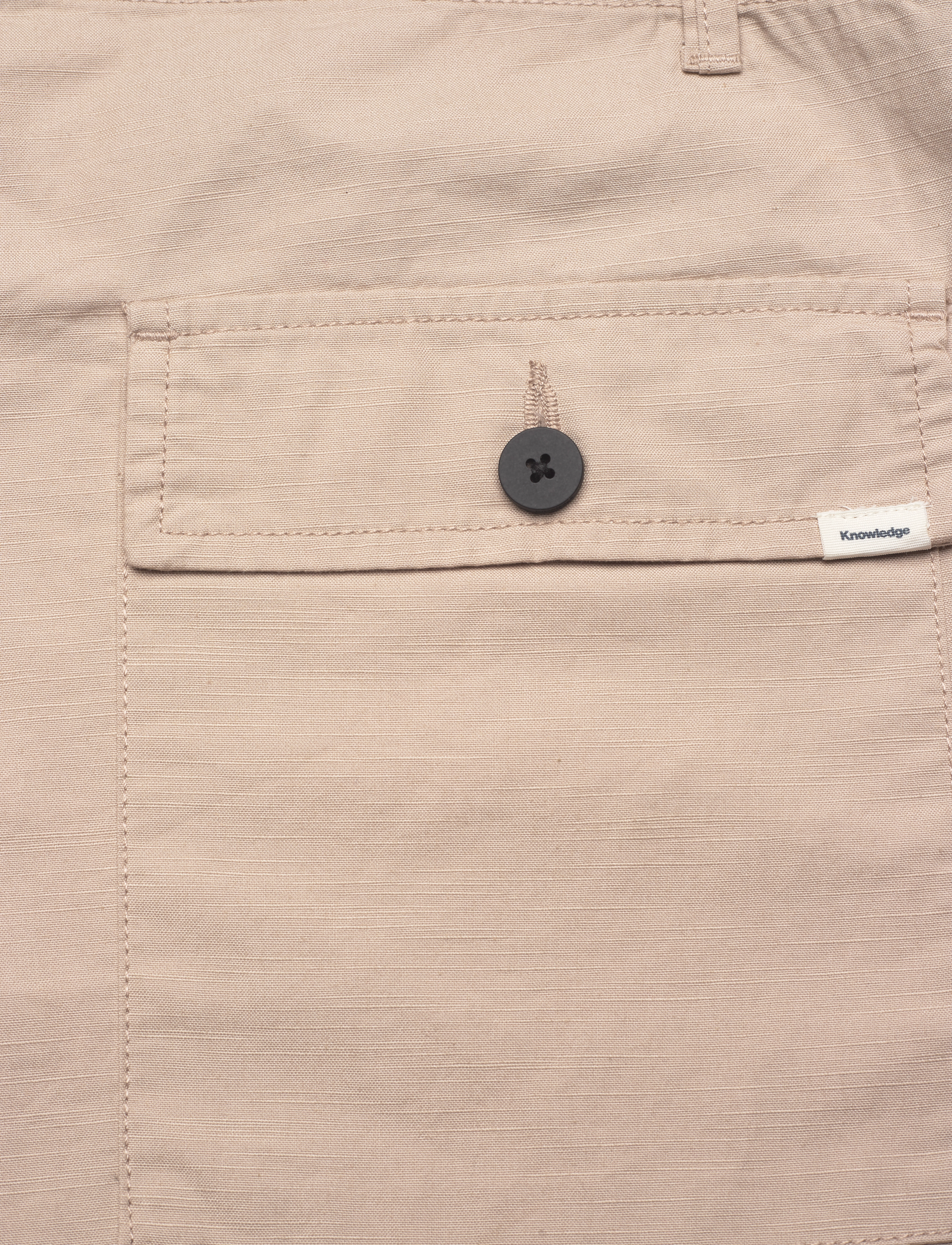 Knowledge Cotton Apparel - FLINT wide slub yarn shorts - GOTS/ - cargo shorts - light feather gray - 4