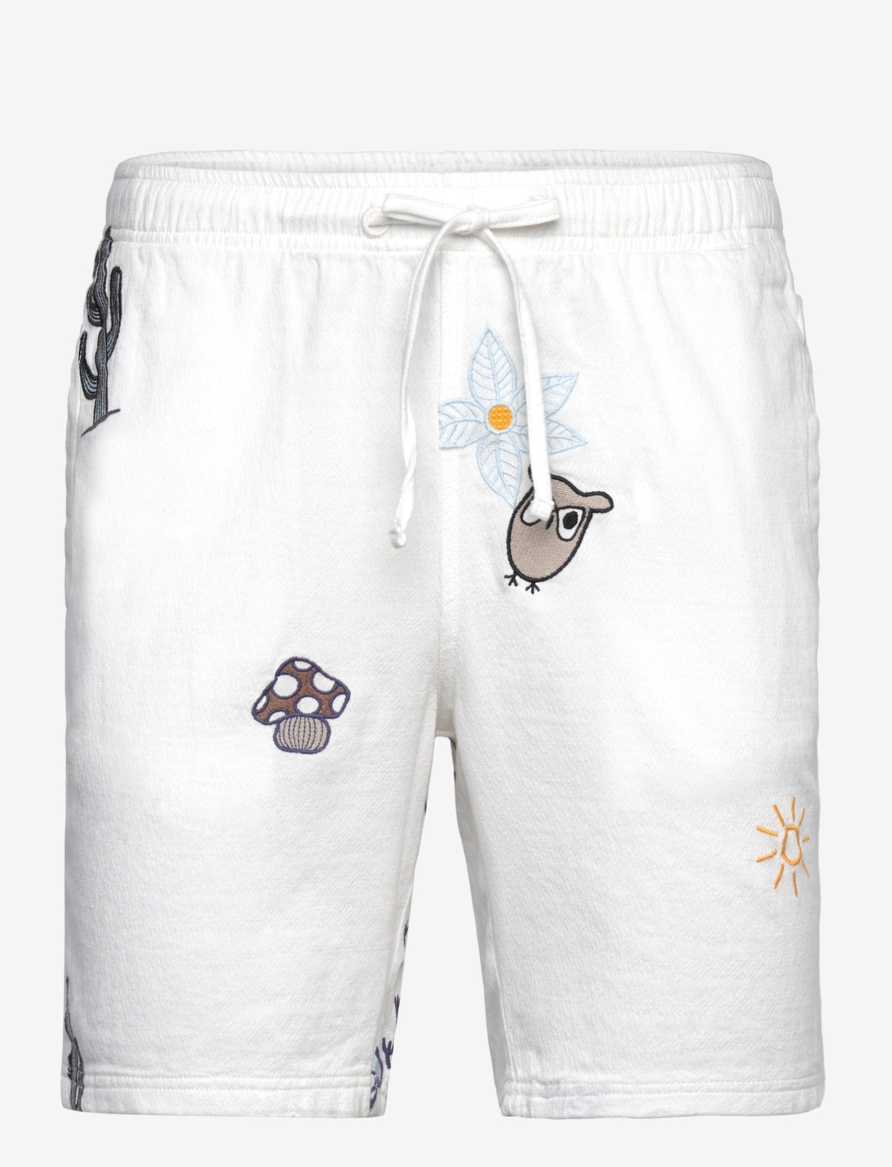 Knowledge Cotton Apparel - FIG loose with embroidery shorts - - lühikesed vabaajapüksid - egret - 0