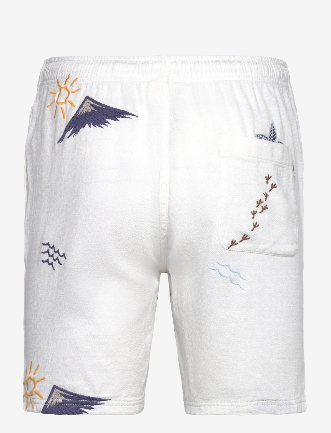 Knowledge Cotton Apparel - FIG loose with embroidery shorts - - lühikesed vabaajapüksid - egret - 1