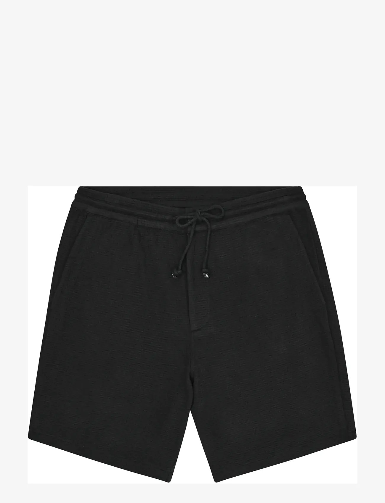 Knowledge Cotton Apparel - Ash comfort waffle shorts - black jet - 0