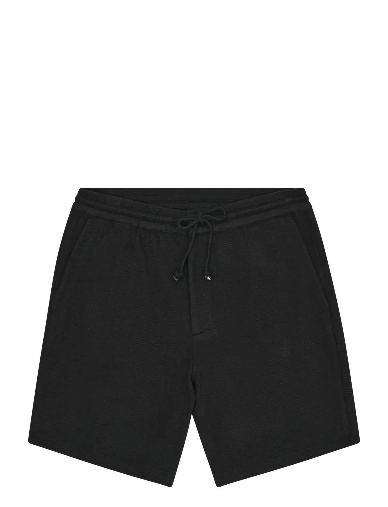 Knowledge Cotton Apparel - Ash comfort waffle shorts - casual shorts - black jet - 0