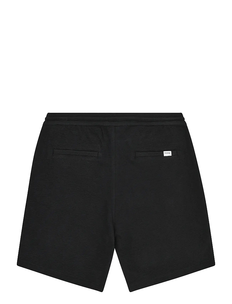 Knowledge Cotton Apparel - Ash comfort waffle shorts - black jet - 1