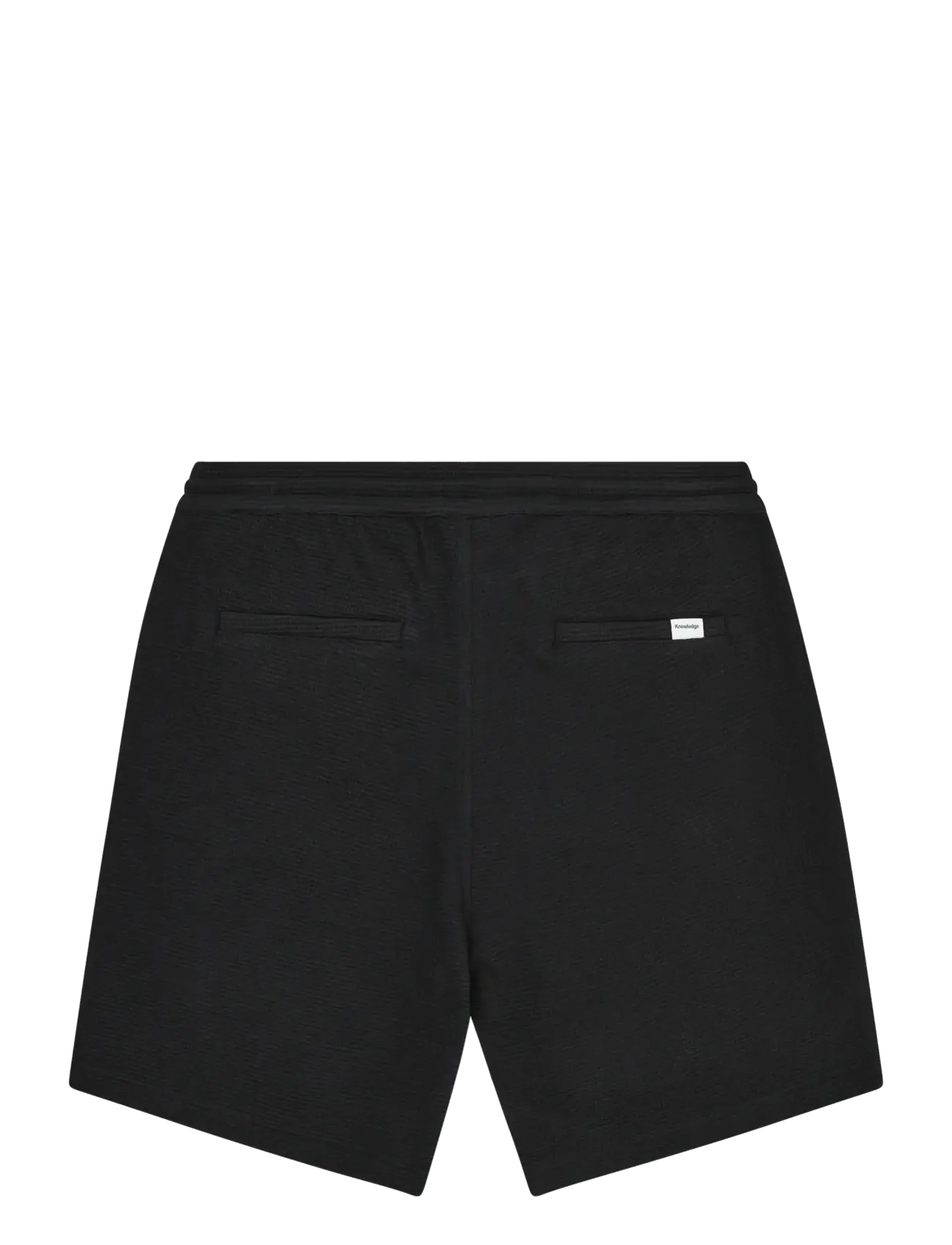 Knowledge Cotton Apparel - Ash comfort waffle shorts - casual shorts - black jet - 1