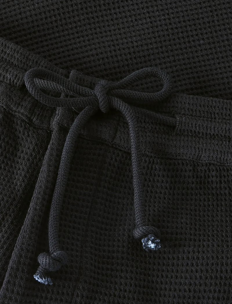 Knowledge Cotton Apparel - Ash comfort waffle shorts - black jet - 2