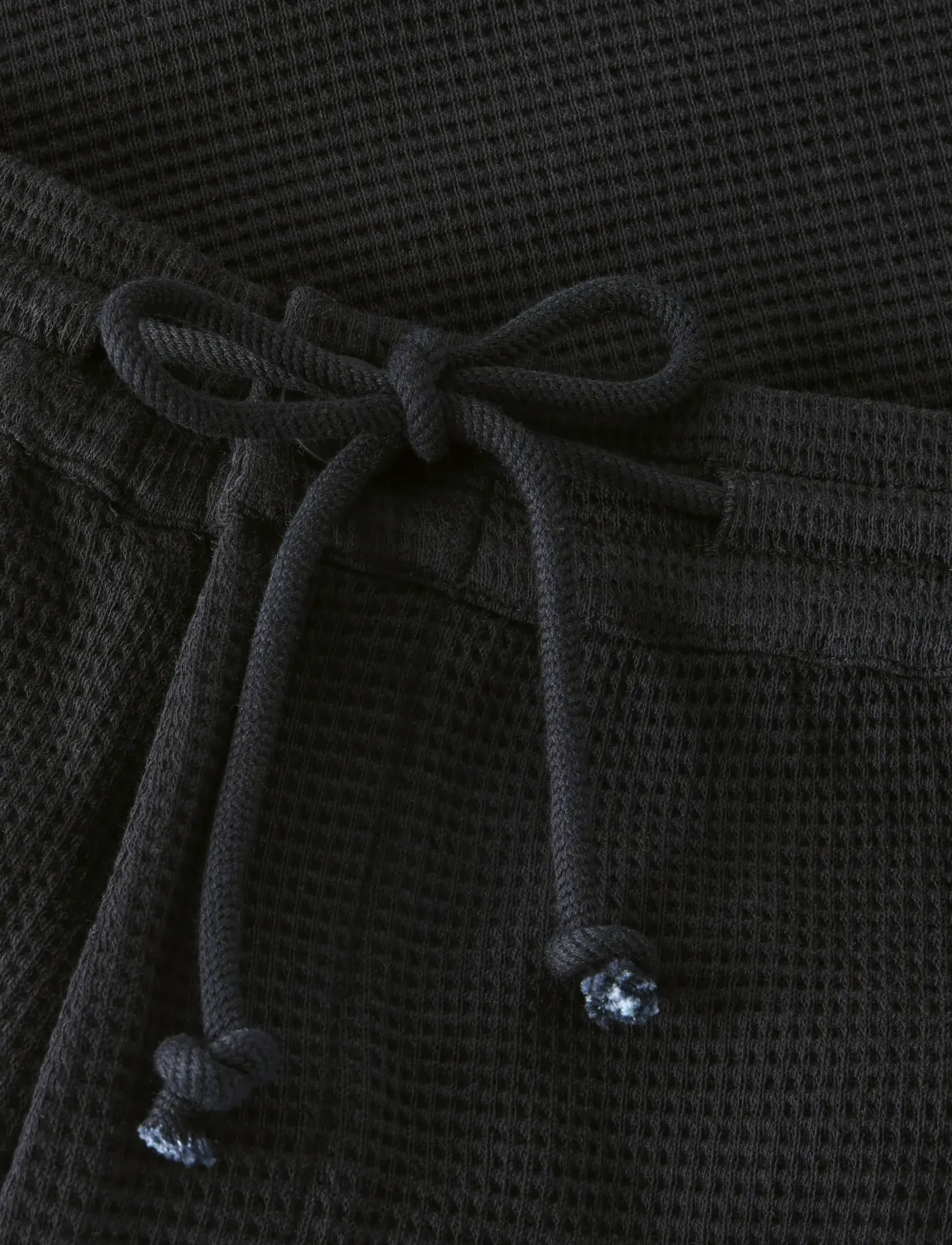 Knowledge Cotton Apparel - Ash comfort waffle shorts - casual shorts - black jet - 2