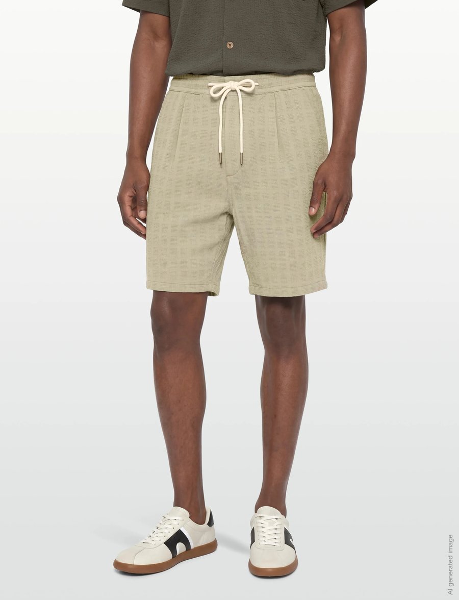 Knowledge Cotton Apparel - Fig loose structure shorts - casual shorts - twill - 3