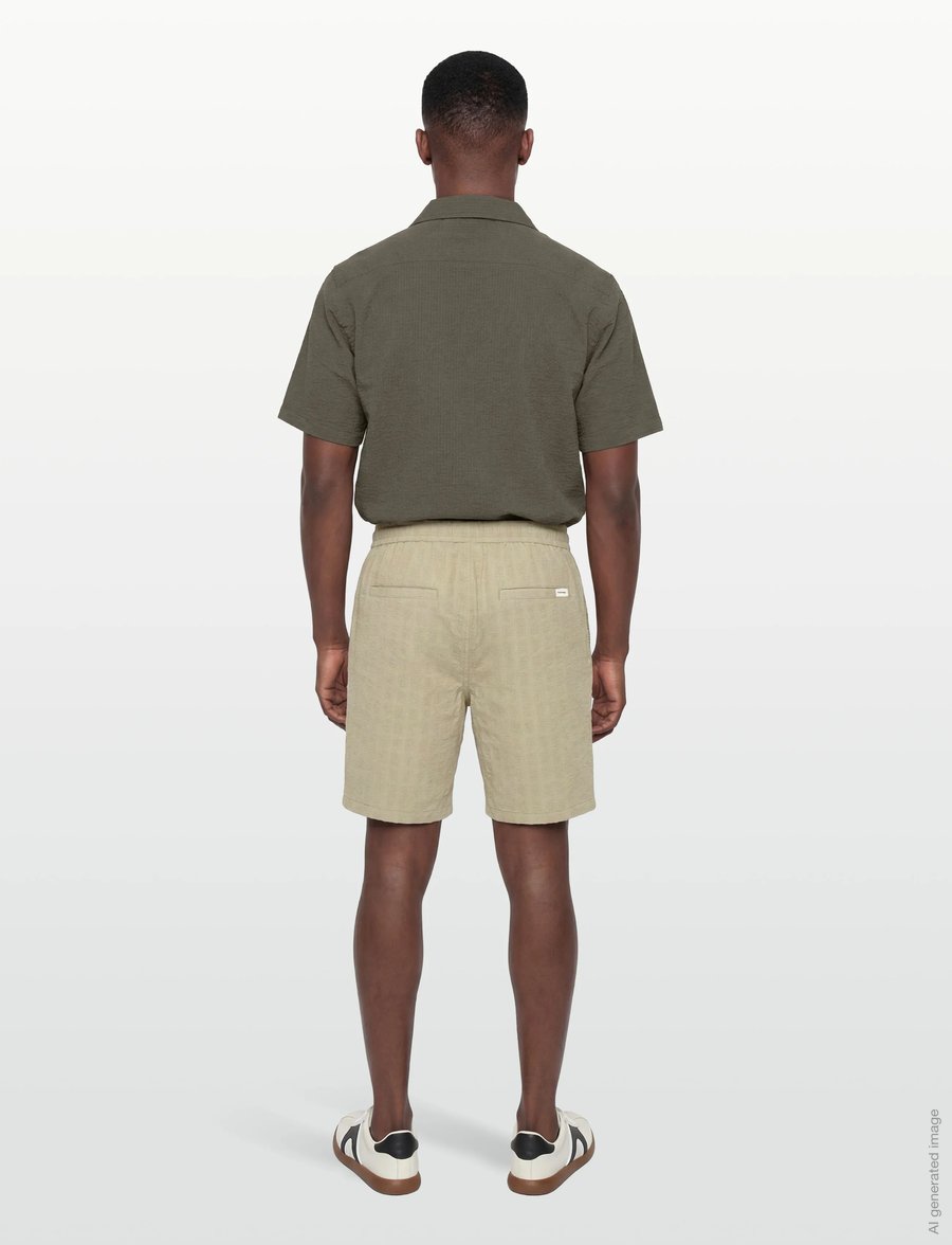 Knowledge Cotton Apparel - Fig loose structure shorts - casual shorts - twill - 4