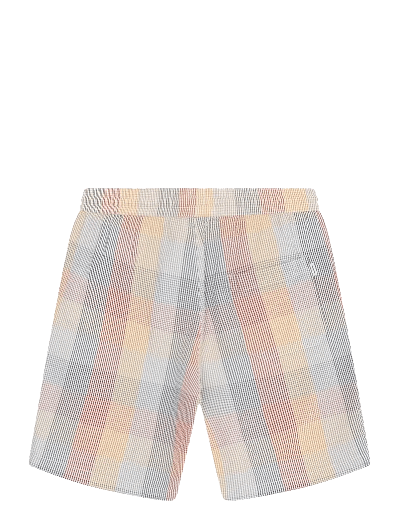 Knowledge Cotton Apparel - Fig loose seersucker shorts - casual shorts - multi check - 2