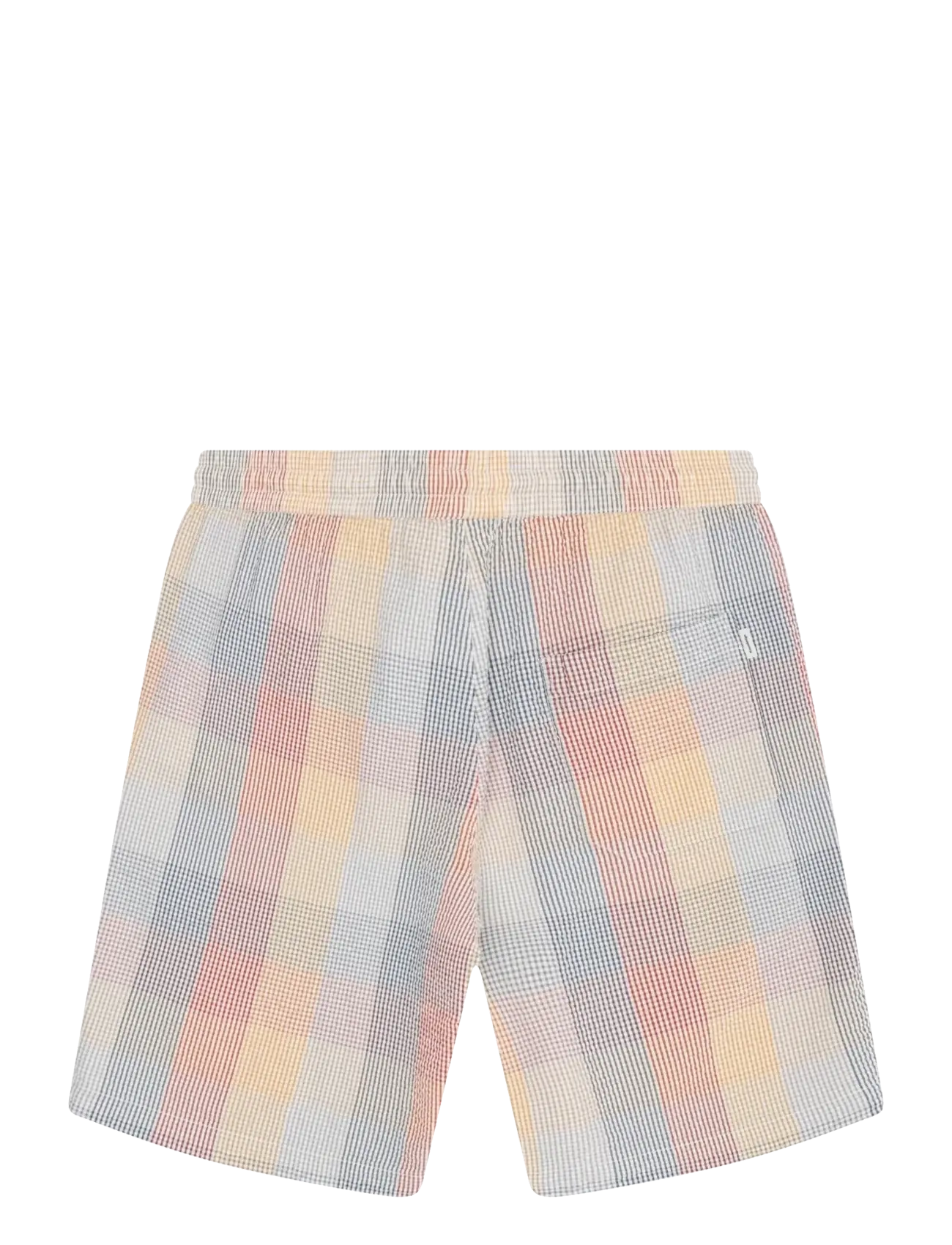 Knowledge Cotton Apparel - Fig loose seersucker shorts - casual shorts - multi check - 2