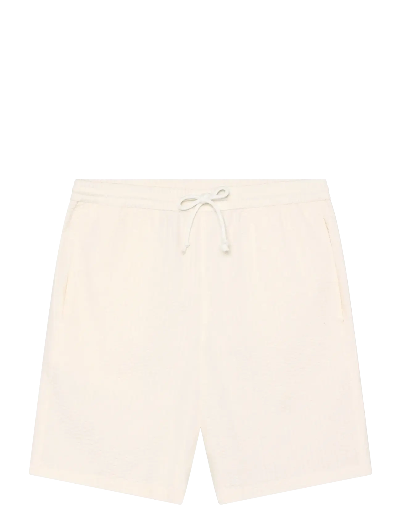 Knowledge Cotton Apparel Fig loose seersucker shorts - Szorty - EGRET / cream