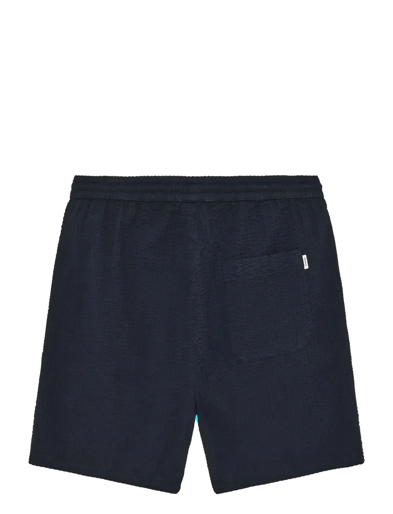Knowledge Cotton Apparel - Fig loose seersucker shorts - casual shorts - night sky - 2