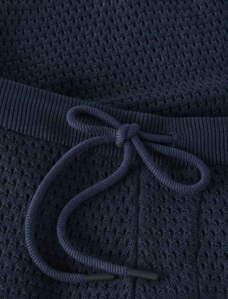 Knowledge Cotton Apparel - Loose knit shorts - lühikesed vabaajapüksid - night sky - 2