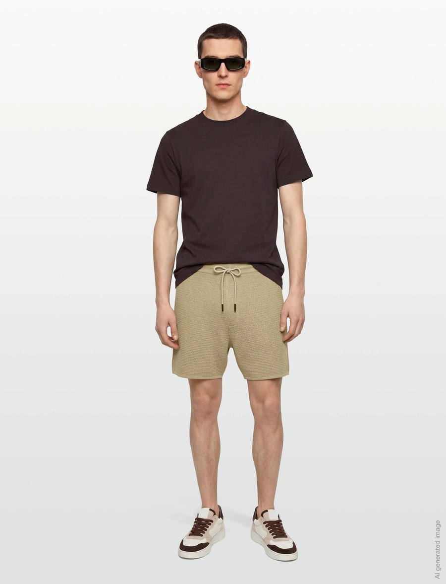 Knowledge Cotton Apparel - Loose knit shorts - casual shorts - twill - 0