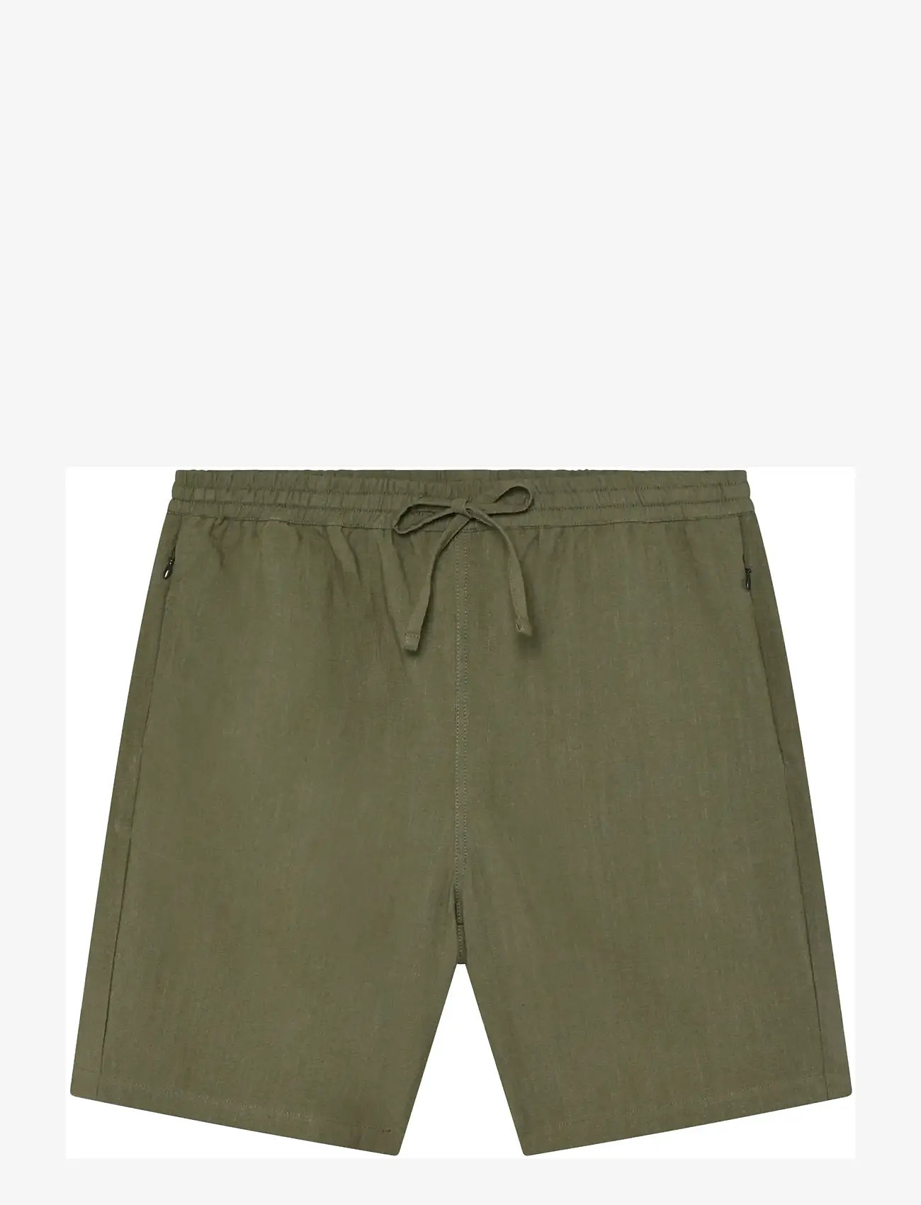 Knowledge Cotton Apparel - Astral comfort linen blend shorts - hørshorts - burned olive - 0