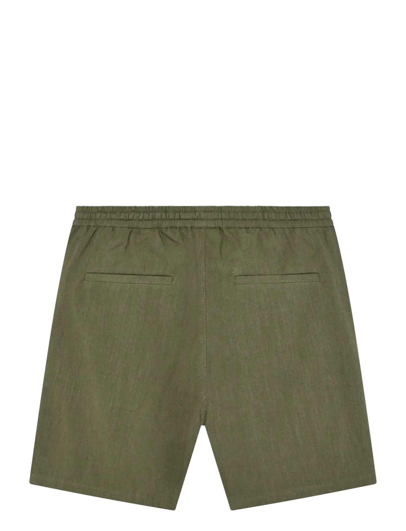 Knowledge Cotton Apparel - Astral comfort linen blend shorts - linased lühikesed püksid - burned olive - 1