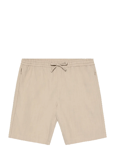 Knowledge Cotton Apparel Astral comfort linen blend shorts - Vabaaja lühikesed püksid - LIGHT FEATHER GRAY / beige