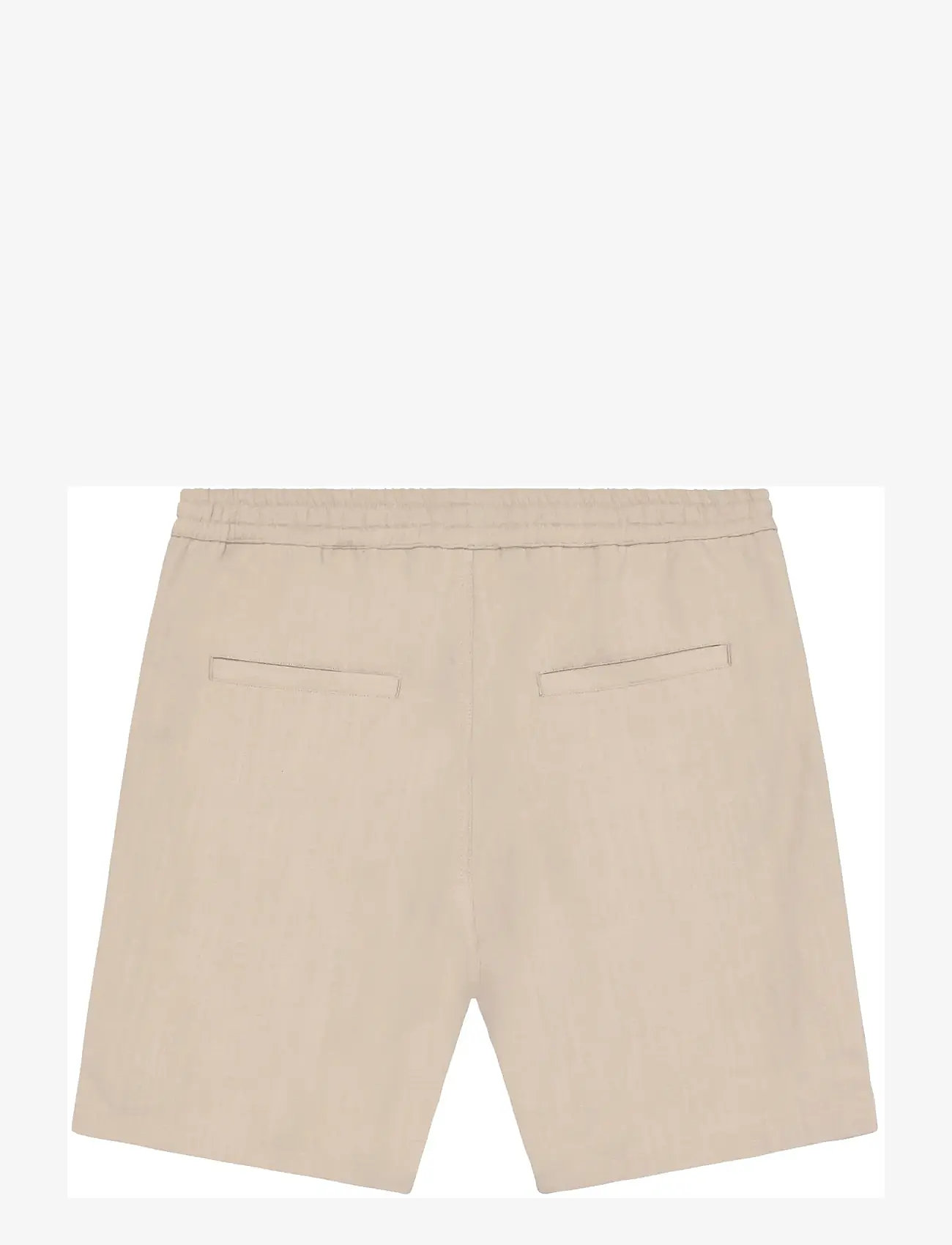 Knowledge Cotton Apparel - Astral comfort linen blend shorts - hørshorts - light feather gray - 1