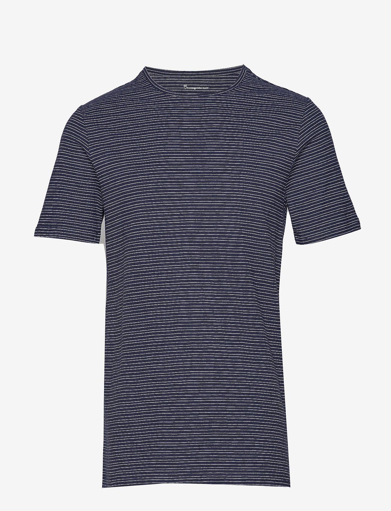Knowledge Cotton Apparel - ALDER striped tee - total eclipse - 0