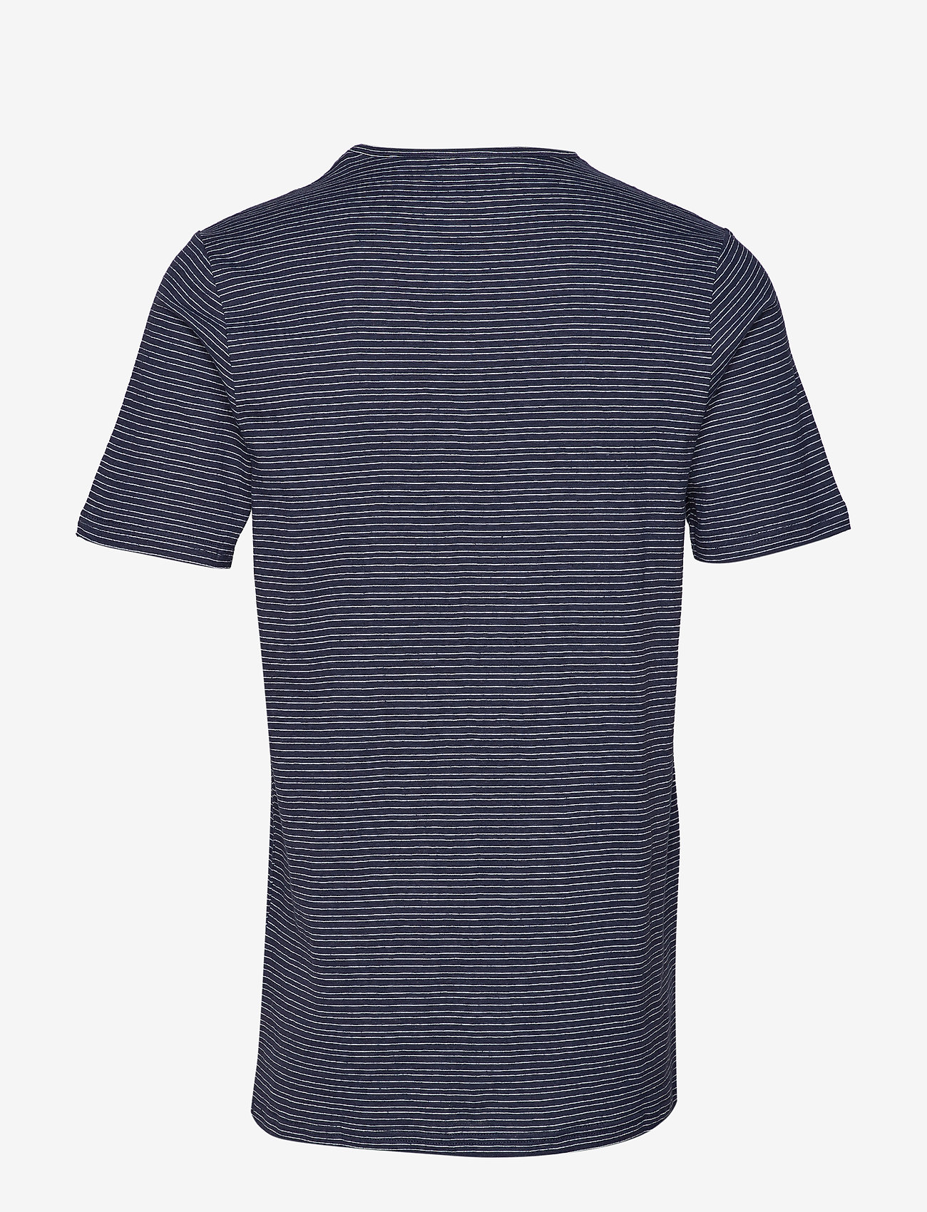 Knowledge Cotton Apparel - ALDER striped tee - total eclipse - 1