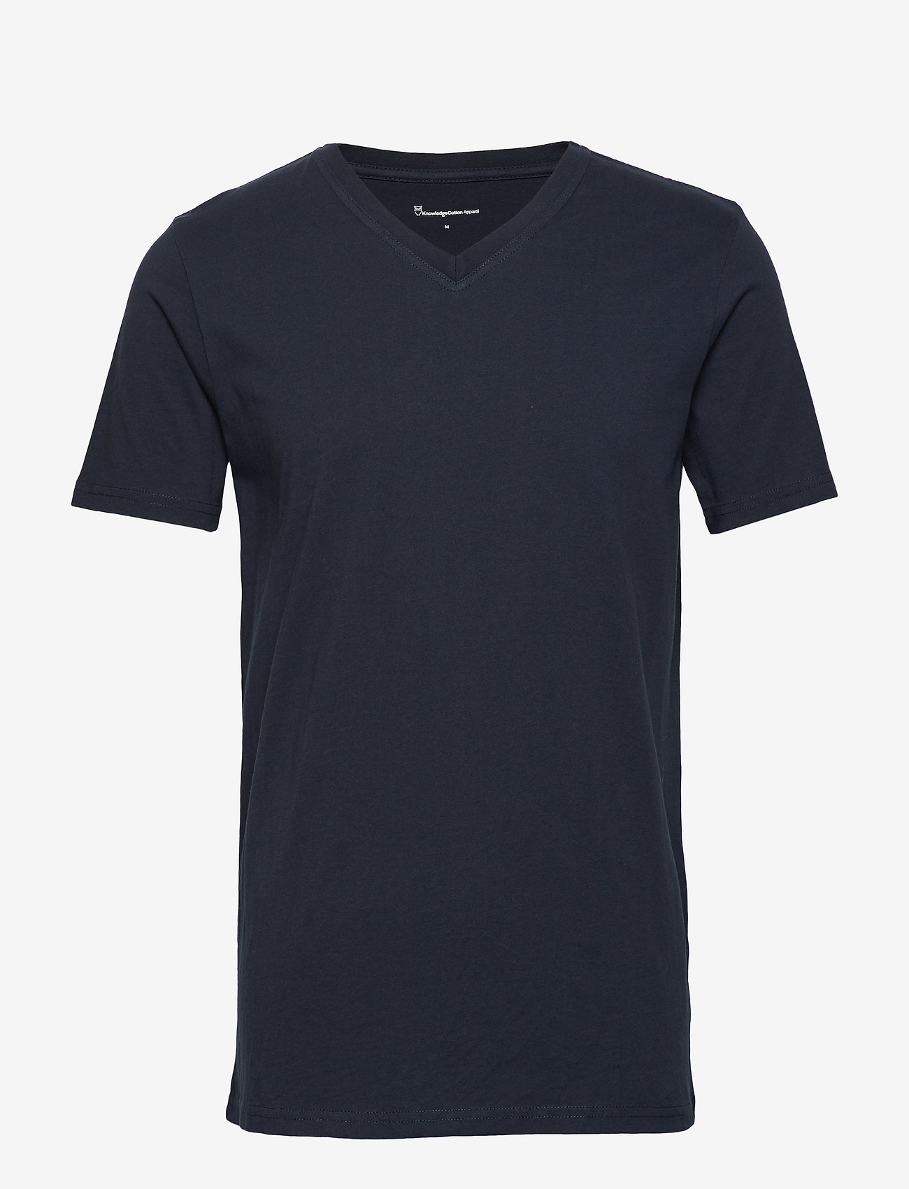 Knowledge Cotton Apparel - ALDER basic v-neck tee - GOTS/Vegan - total eclipse - 0