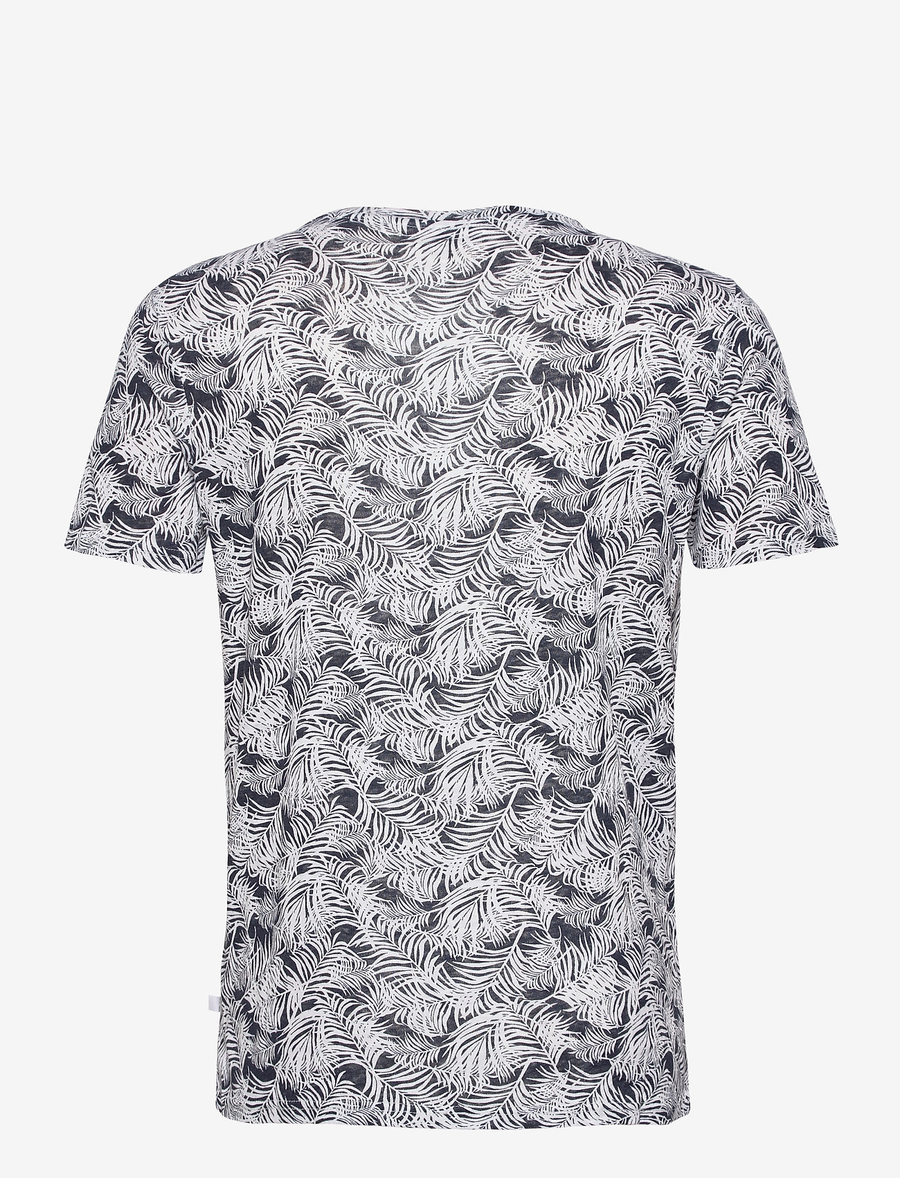 Knowledge Cotton Apparel - ALDER palm linen tee - GOTS/Vegan - total eclipse - 1