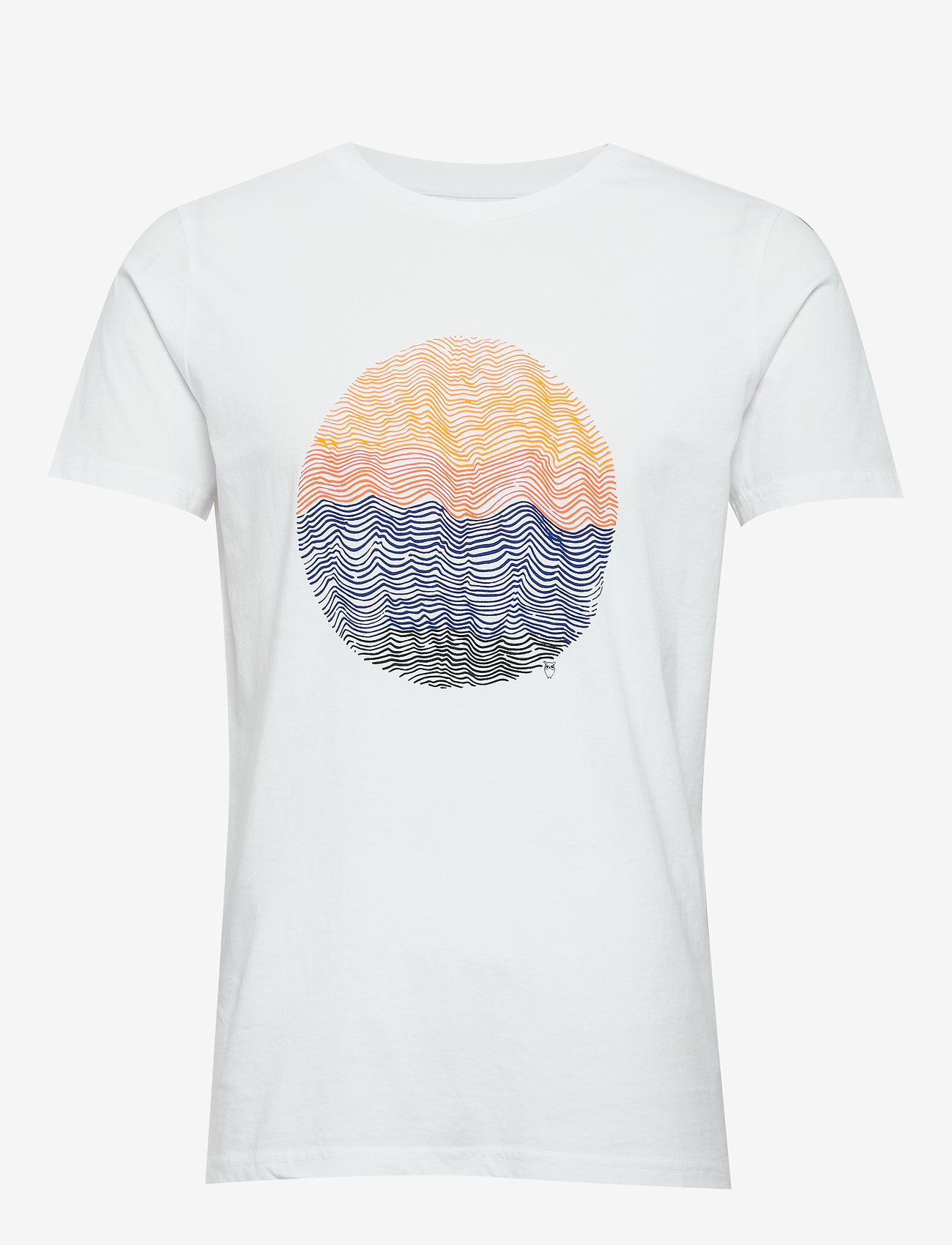 Knowledge Cotton Apparel - ALDER wave tee - GOTS/Vegan - bright white - 0