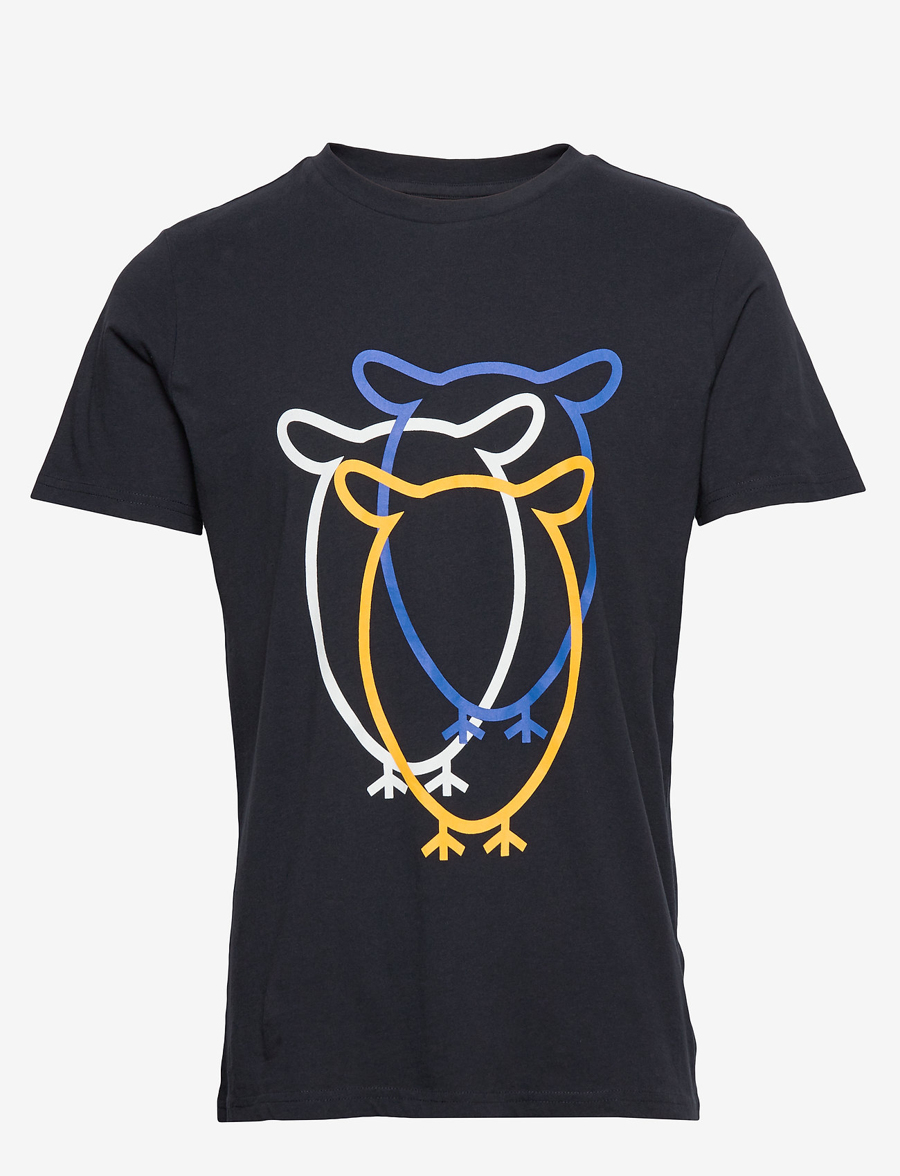 Knowledge Cotton Apparel - ALDER big owl tee - GOTS/Vegan - total eclipse - 0