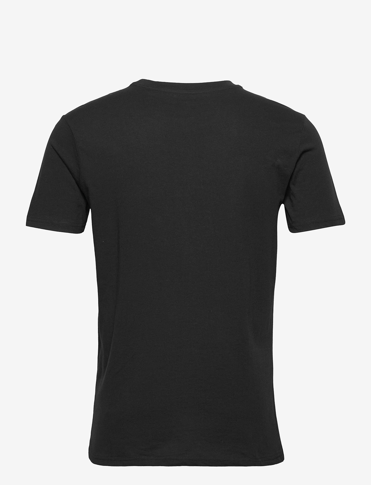 Knowledge Cotton Apparel - Regular trademark chest print t-shi - basis-t-skjorter - black jet - 1
