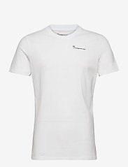 Knowledge Cotton Apparel - Regular trademark chest print t-shi - mažiausios kainos - bright white - 0
