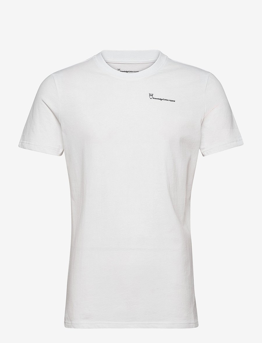 Knowledge Cotton Apparel - ALDER knowledgecotton tee - GOTS/Ve - kortärmade t-shirts - bright white - 1