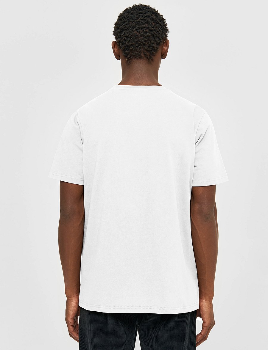 Knowledge Cotton Apparel - ALDER knowledgecotton tee - GOTS/Ve - kortärmade t-shirts - bright white - 3