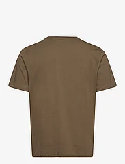 Knowledge Cotton Apparel - Regular trademark chest print t-shi - t-shirts - dark olive - 1